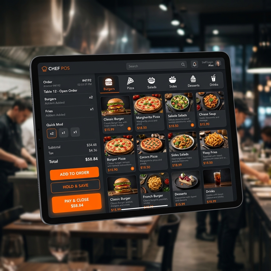 FoodMunafa POS counter billing interface